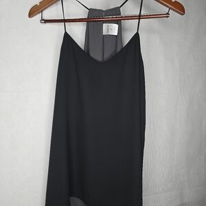 Express Sleeveless Blouse Black Gray Reversible Versatile Modern Minimalist S